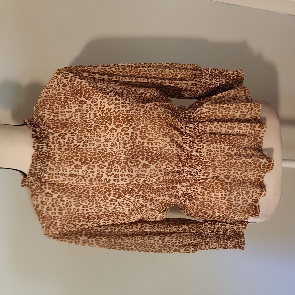 NWOT Collective Concepts leopard blouse